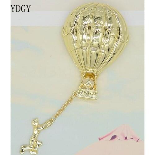 YDGY Fashion Golden Hot Balloon Clothing Accessories Brooch for Men and Women