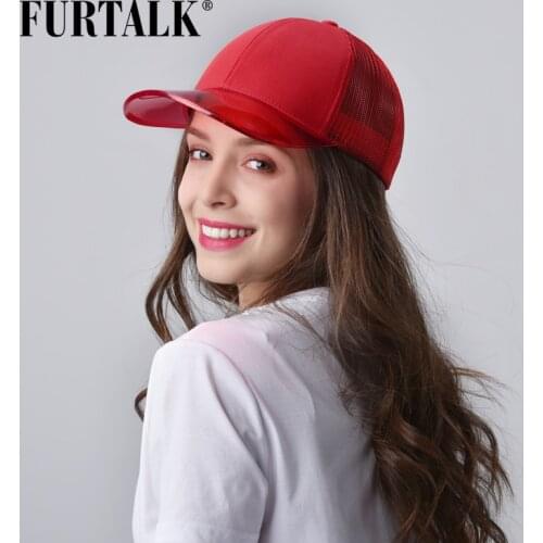 FURTALK Baseball Cap Women Black Snapback Hip Hop Cap Summer Ladies Adjustable Pink Baseball Cap Korean Female Hat for Girls