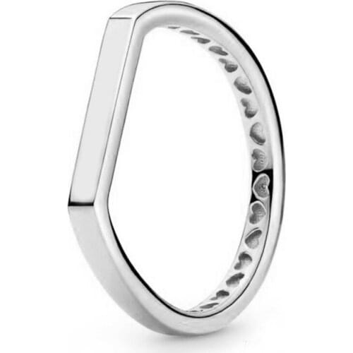 Bar stacking Rings for Women 925 Sterling Silver Wedding Engagement Ring Stagement Jewelry Bijoux anillos 2020 New