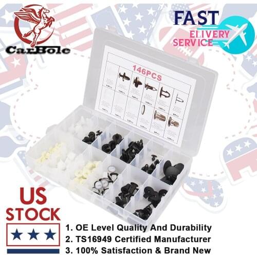 146Pcs Fender Door Hood Bumper Trim Push Body Clip Retainer Fastener For Toyota Mazda Isuzu