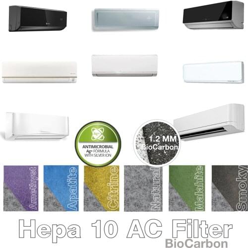 30x33CM 2/Piece Mobile And Wall Type Split A.C Air Condition Hepa 10 Filter Bio Carbon Silver Ion Coating