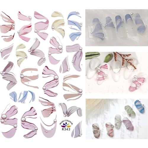 3D Nail Sticker Curve Stripe Lines Nails Stickers Adhesive Striping Nail Foil Nail Art Decoration Manicure DecalsManicure Decals