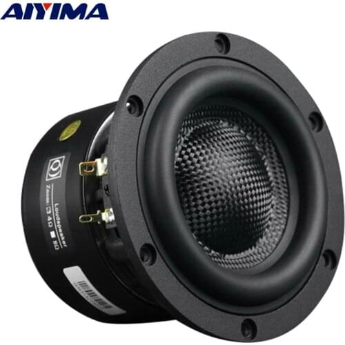 AIYIMA 1Pcs 4 Inch Subwoofer Speaker HiFi Home Theater Glass Fiber Cone Audio Speaker 4 8 Ohm 80W Loudspeaker
