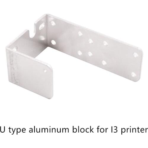 3D printer accessories I3 U type aluminum block sheet for linear bearing SCS8UU sliding part