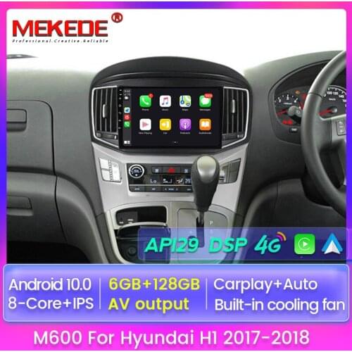 6+128 Android 10.0 NO DVD 2 Din Car Radio Multimedia Video Player Navigation GPS for Hyundai H1 Grand Starex 2015-2018 WIFI BT