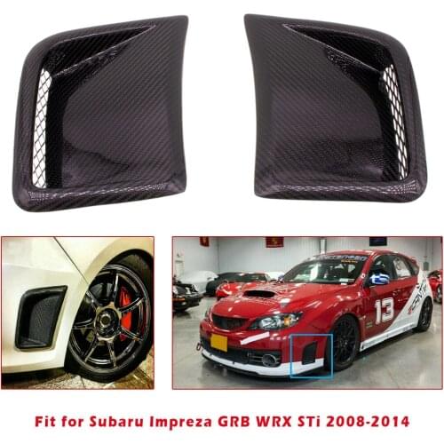 EIDRAN Carbon Fiber Front Bumper Side Vents For Subaru Impreza GRB Wagon WRX STi 2008-2014