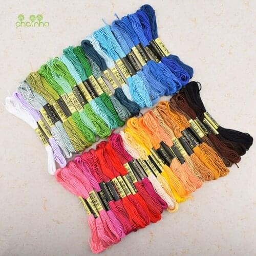 Chainho,Random Multi Color Polyester/Cotton Thread For Sewing & Quilting,High Quality,Suitable For Needlework & Cross Stitch
