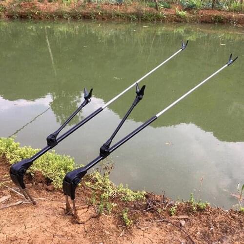 Fish Rod Stand Bracket Angle Adjustable Fishing Rods Holder 1.7m 2.1m 2.4m Telescoping Fishing Tool Hand Rod Holder