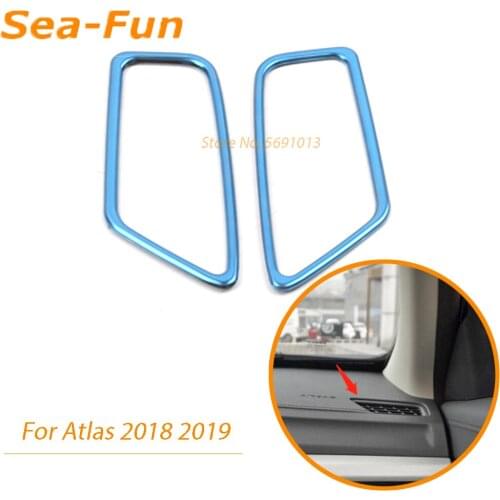For Geely Atlas Emgrand NL-3 Proton 2016-2020 Car Front Air Conditioner Outlet Cover Decoration Frame Accessory Stainless Steel