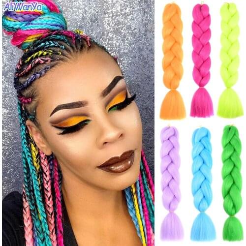 Jumbo Braid Hair 24inch Synthetic Hair Crochet Braids Hair Ombre Synthetic Braiding Hair YKanekalone Extensions Heat Resistant