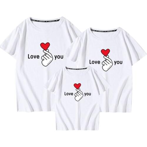 New T Shirt Summer Parent-child Print Kids Cotton Family Casual Baby Tops Streetwear Funny Girls And Boys Cozy Loose Pullover