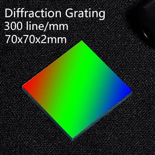 Holographic diffraction grating 300 lines 70x70mm Ultra precision Glass engraving optical instrument Spectroscopic analysis