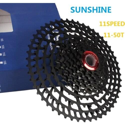 SUNSHINE 11-50T 11 Speed Cassette Freewheel Aluminum Alloy Hollow MTB Mountain Bike 11/33 Speed Bicycle Rear Hub Flywheel