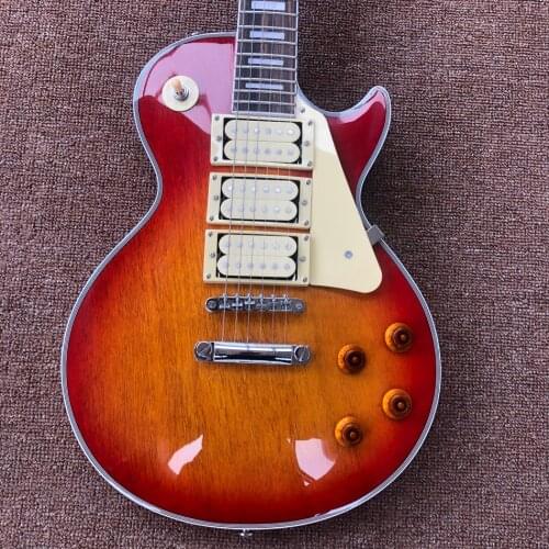 Rosewood fingerboard electric guitar Cherry burst color Chrome hardware Free shipping