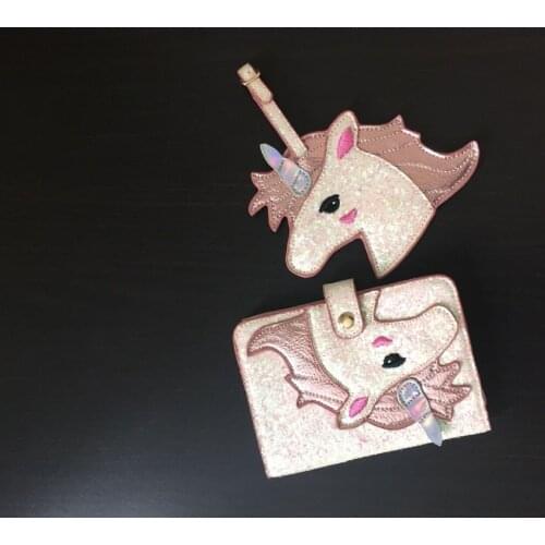 Good Quality Fashion Cute Unicorn Passport Cover Men&Women PU Leather Travel Passport Holder Case Card ID Holders Protector