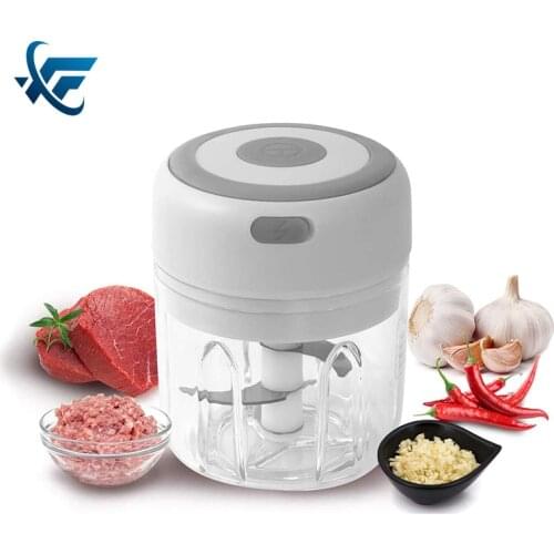 Wireless Electric Food Chopper USB Rechargeable Garlic Chopper with Blade Mini Meat Grinder Tools Portable Kitchen Accessories