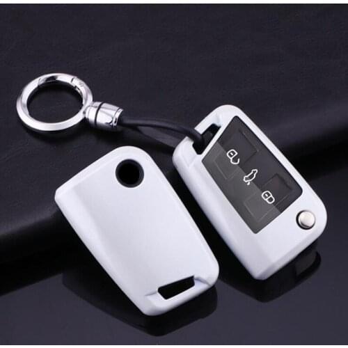 Wear-resistant PC + TPU Car Key Case Cover For Volkswagen VW Golf 7 mk7 Seat Ibiza Leon FR 2 Altea Aztec For Skoda Octavia
