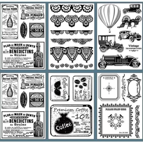 DIY Album Cards Decoration Lace Frame Silicone Clear Stamps Embossing Folder Rubber Stamp for Scrapbooking