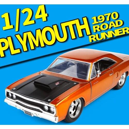 Classic 1:24 Plymouth zinc alloy model car,collection and gift metal high simulation muscle car toy model,free shipping