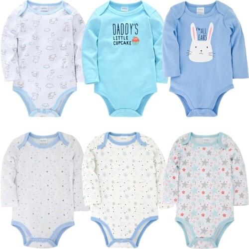 2021 6pcs/Lot Unisex Jumpsuit Unicorn Toddler Boy Clothes Cotton Kid Playsuit Newborn Rompers 0-12m Baby Girl Clothes Roupa Bebe