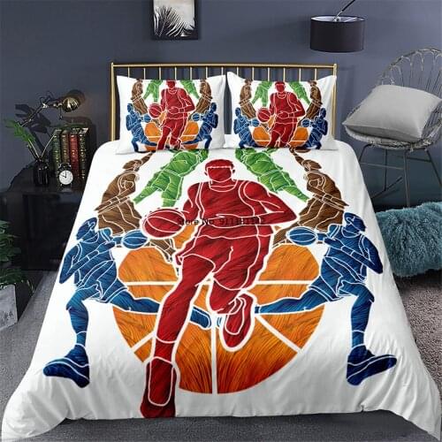 3D Hot Soccer Sports Digital Printed Bedding Set Down Quilt Cover Pillowcase Home Bedroom Decoration Bedding