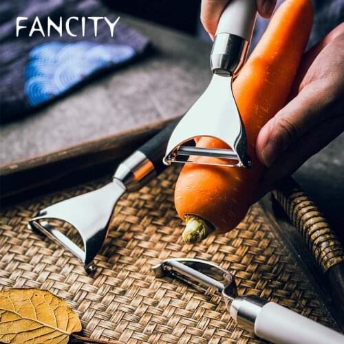 FANCITY Creative melon planing and peeling knife Two specifications of fruit and vegetable grater Stainless steel fruit and frui