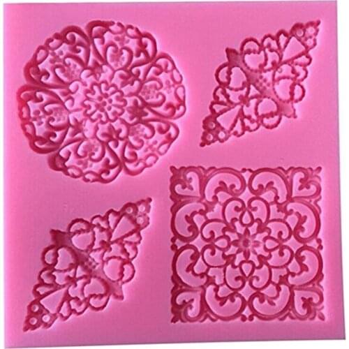 Lace Flower Shape Mold Silicone Baking Accessories 3D DIY Sugar Craft Chocolate Cutter Mould Fondant Cake Decorating Tool