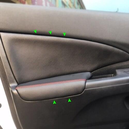 Soft Leather Door Panels Armrest Cover For Honda CRV 2012 2013 2014 2015 2016 2017 Car Door Armrest Cover Sticker Trim