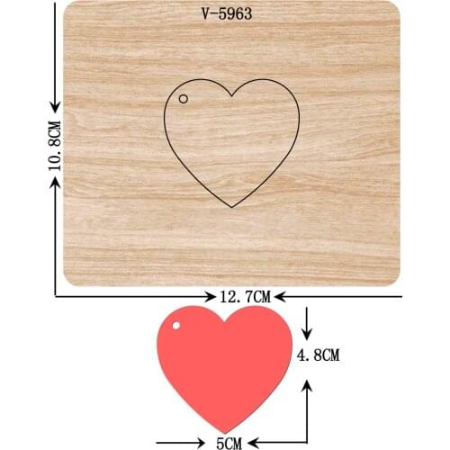 New Love heart card wooden dies cutting dies for scrapbooking Multiple sizes V-5963