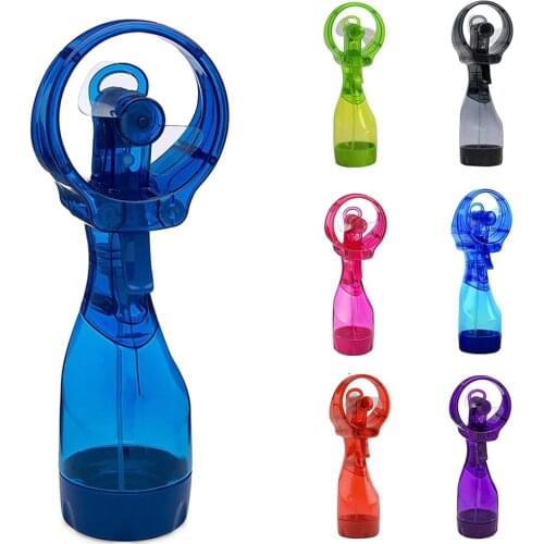 Mini Handheld Cooling Water Spray Mist Fan With Spray Bottle Desk Humidification Cartoon Handheld Large Capacity Water Storage