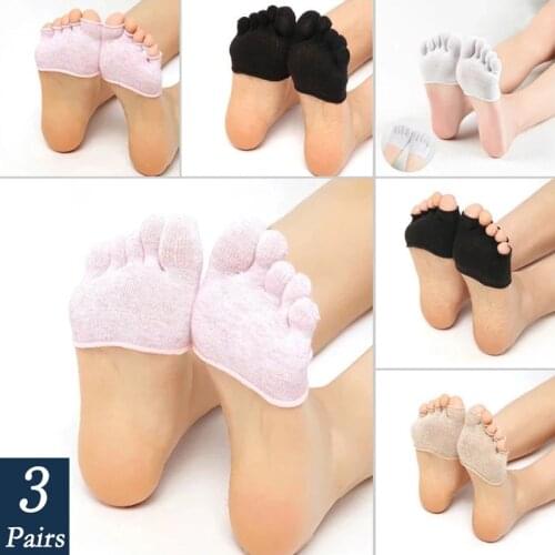 Five-finger Socks Women Socks Invisible Female Summer Half High-heeled Short Half Palm Shallow Port On-slip Open Toe Socks women
