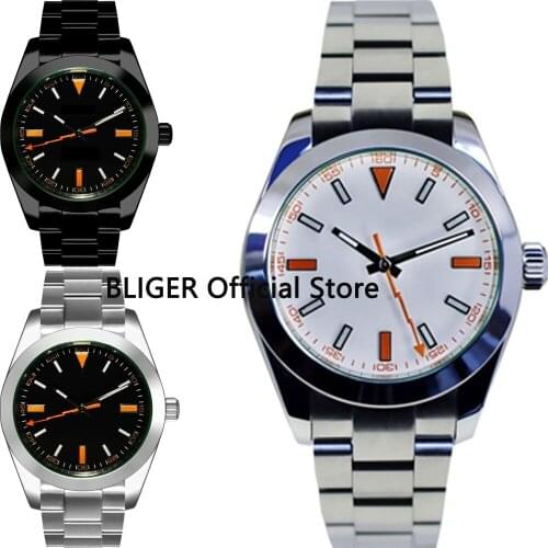 Luxury 40mm White Dial Polished Stainless Steel Bezel Luminous Pointer Sapphire Miyota 8125 Automatic Movement Mens Watch PA-3