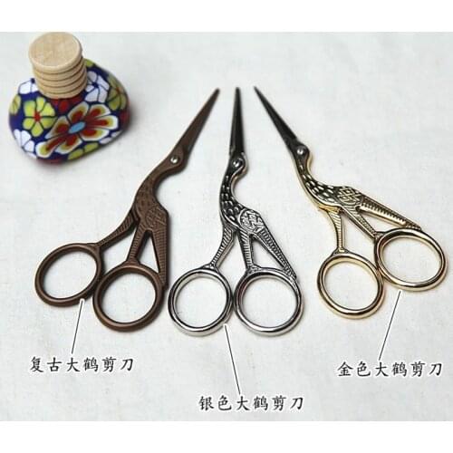 Stainless steel Sewing scissors 3 color 3pcs/lot gold Bird style vintage scissor Embroidered DIY tools free shipping NEW