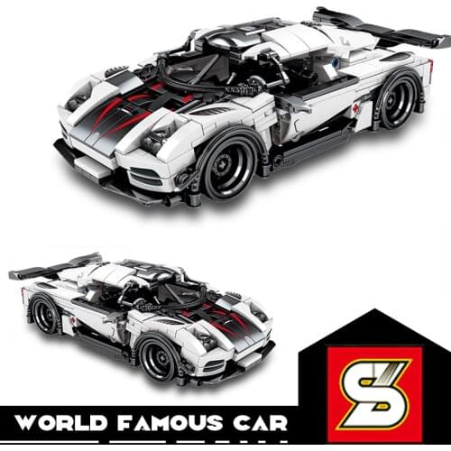 SY BLOCK World Famous Super Racing Car Bricks Model DIY Blocks Toys For Boys Sport Cars Children Gift Vehicle Speed Racers