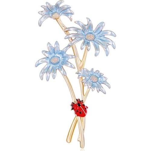 Cross-border sales new han edition fashion temperament flower painting drip alloy brooch factory direct sale spot