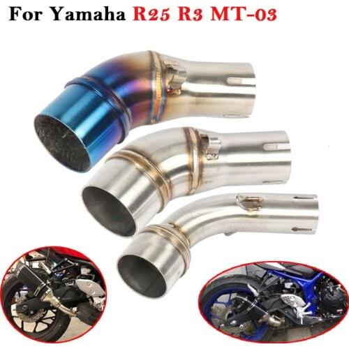For Yamaha YZF R25 R3 MT-03 MT03 Motorcycle Exhaust 51mm Escape Systems Connection Muffler Modified Slip On Middle Link Pipe