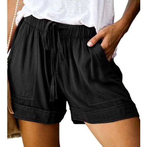 High Waist Shorts Sexy Casual Women Drawstring Short Bottom Plus Size Woman Clothing Feminine Summer Loose Shorts Women