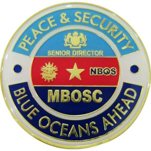 High quality 3D Gold Memorial Challenge Medal Coat of Coin