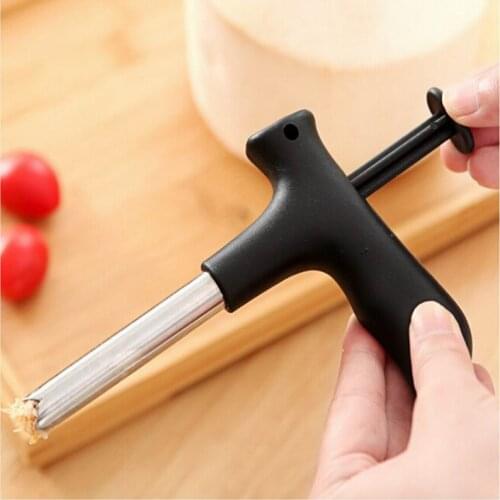 100pcs Kitchen Accessories Hot New Useful Durable Stainless Steel Coconut Opener Opening Driller Cut Knife Hole +Cleaning Stick