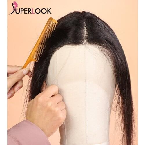 13x5x2 Transparent Lace Front Closure Human Hair Closure With Baby Hair Straight T Part Pre Plucked Closure