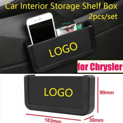 2pcs Auto Car Storage Box Pocket Mobile Phone Car Interior Storage Box Stowing Tidying for 300C Sebring Pacifica Car Storage Bag