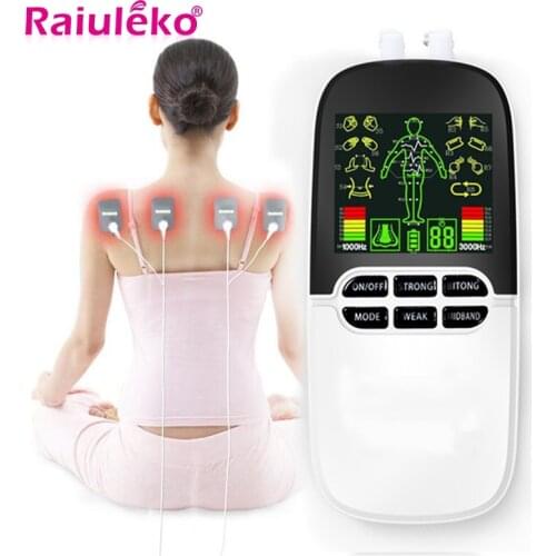 8 Mode Multi-Functional Dual-Output Massager Tens Machine Massager Electric English Button Muscle Stimulator Rhinitis Therapy