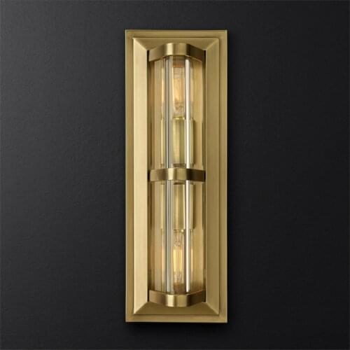 American RH Industrial Wall Lamps Bedroom Corridor Living Room Copper Wall Lights Loft Aisle Study Mirror Wall Lights Fixtures