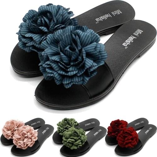 Summer shoes woman slippers flip flops Non-slip Beach Shoes Stripe Flower Shoe Slippers Comfy Sandals zapatos de mujer 20Arl9