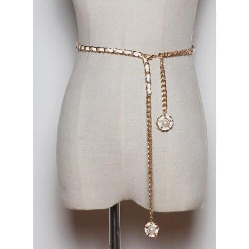 Fashion Waist Chain Decoration For Ladies Chain Waist Belt Metal Aureate Fashion Skirt Belt Female Luxury brand