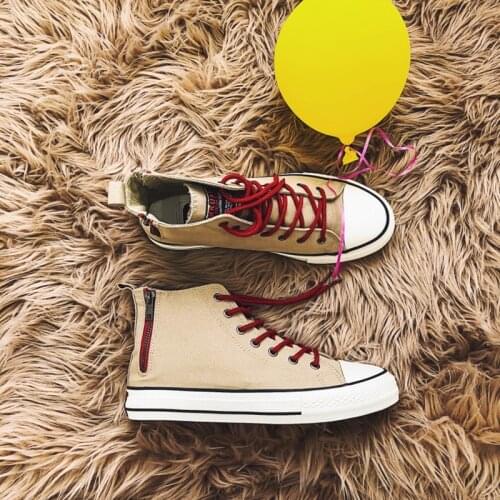 Fashion Sneakers Men Canvas Shoes Man High top Sneakers Flat Breathable Mens Brand Street Shoes A397