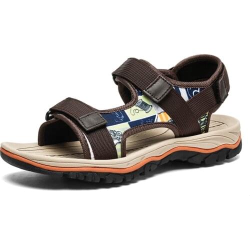 Mens Sandals 2021 Summer Outdoor Casual Beach Shoes Fashion New Comfort Sandalias Hombre Non Slip Trekking Shoes Large Size 47