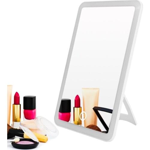 Table Mirror Led Light for Makeup LED Touch Screen Switch Vanity Cosmetic Standing illuminated Make up Tool Bathroom Mirror