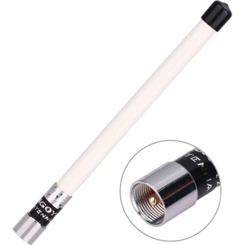 NL-350 136-174mhz /400-500mhz Dual Band 100W 3.0dBi High Gain Fiberglass Antenna for Mobile/Station Car Radio(Black or White)