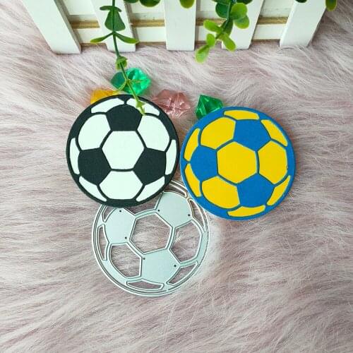 New Two-layer football Metal Cutting Dies Decorative DIY Scrapbooking Steel Craft Die Cut Embossing Paper Cards Stencils